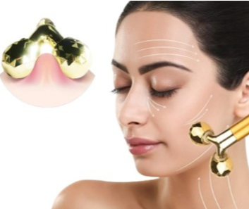 Masajeador facial 2 en 1 Dorado